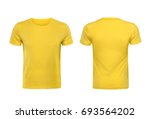 Yellow t shirts front and back...