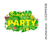 word party summer composition... | Shutterstock .eps vector #1132999358
