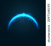 magic neon blue arc. 3d... | Shutterstock .eps vector #2097148195