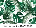 tropical palm leaves  jungle... | Shutterstock .eps vector #576522268