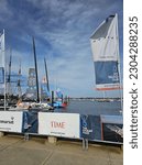 Small photo of Newport, Rhode Island USA - May 13, 2023: The Ocean Race is the toughest test of a team in sport – and sailing's greatest round-the-world challenge.
