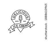 minimalist ice cream logo with... | Shutterstock .eps vector #1888610965