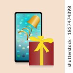 a gift from the phone. cell... | Shutterstock . vector #1827474398