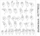 sign language | Shutterstock .eps vector #417778312