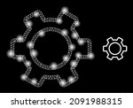 bright net contour gear web... | Shutterstock .eps vector #2091988315