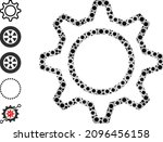 contour gear mosaic icon.... | Shutterstock .eps vector #2096456158