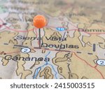 Small photo of Douglas, Arizona marked by an orange map tack. The City of Douglas is located in Cochise County, AZ.