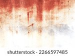 Corroded metal background. Rusted grey painted metal wall. Rusty metal background with streaks of rust. Rust stains. The metal surface rusted spots. Rystycorrosion.                    