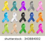 ribbons of various colors | Shutterstock .eps vector #343884002