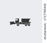 Snow Plow Truck Vector Icon...