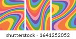 retro groovy rainbow background ... | Shutterstock .eps vector #1641252052