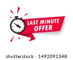 red last minute offer with... | Shutterstock .eps vector #1492091348