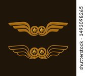 wings luxury logo vector icon | Shutterstock .eps vector #1493098265