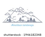 mountain landscape   linear... | Shutterstock .eps vector #1946182348