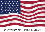 vector waving flag of united... | Shutterstock .eps vector #1481163698