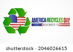 america recycles day is... | Shutterstock .eps vector #2046026615
