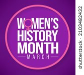 women's history month is... | Shutterstock .eps vector #2103482432