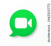 mockup green button video call. ... | Shutterstock .eps vector #1462315772