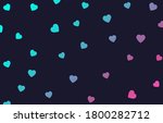 colorful hearts on a dark... | Shutterstock .eps vector #1800282712