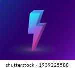 lightning icon on a dark... | Shutterstock .eps vector #1939225588