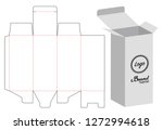 box packaging die cut template... | Shutterstock .eps vector #1272994618