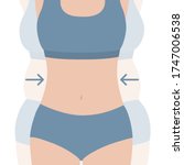 woman body before and after... | Shutterstock .eps vector #1747006538