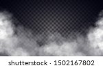 white fog or smoke on dark copy ... | Shutterstock .eps vector #1502167802