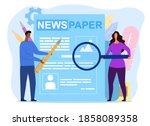 concept of newspaper journalism.... | Shutterstock .eps vector #1858089358