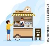 Female Character Buying Coffee...