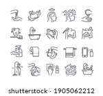 body wash outline icons.... | Shutterstock .eps vector #1905062212