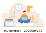 young male character is... | Shutterstock .eps vector #2020089272