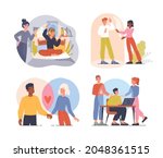 male and female characters... | Shutterstock .eps vector #2048361515