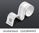 Isometric Cash Receipt. Curved...