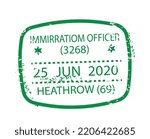 Square Green Seal. Immigration...