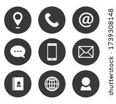 set of vector contact icons on... | Shutterstock .eps vector #1739308148