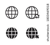 web globe icon set  eps vector | Shutterstock .eps vector #1803469018