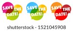 save the date on speech bubble | Shutterstock .eps vector #1521045908
