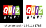 quiz night on cut letters | Shutterstock .eps vector #1641161785
