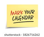 mark your calendar on yellow... | Shutterstock .eps vector #1826716262