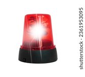 Red beacon isolated on white...