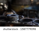 Old Piston In Cylinder Block ...