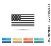 american flag icon isolated on... | Shutterstock .eps vector #1209553885