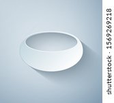 paper cut bowl icon isolated on ... | Shutterstock .eps vector #1569269218