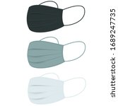 a set of medical masks in... | Shutterstock .eps vector #1689247735