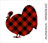 turkey. turkey silhouette in... | Shutterstock . vector #1846636162