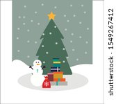 vector christmas card with... | Shutterstock .eps vector #1549267412