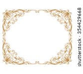 premium gold vintage baroque... | Shutterstock .eps vector #354429668