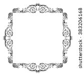 vintage baroque frame scroll... | Shutterstock .eps vector #383206168