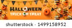 happy halloween trick or treat... | Shutterstock .eps vector #1499158952