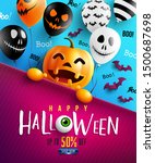 happy halloween trick or treat... | Shutterstock .eps vector #1500687698
